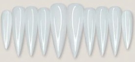 Solid Glossy Plain White press-on nail set