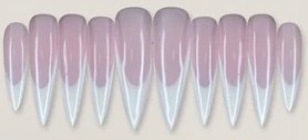 Classic Pink White French press-on nail set