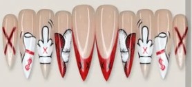 Cartoon Money Hands French press-on nail set