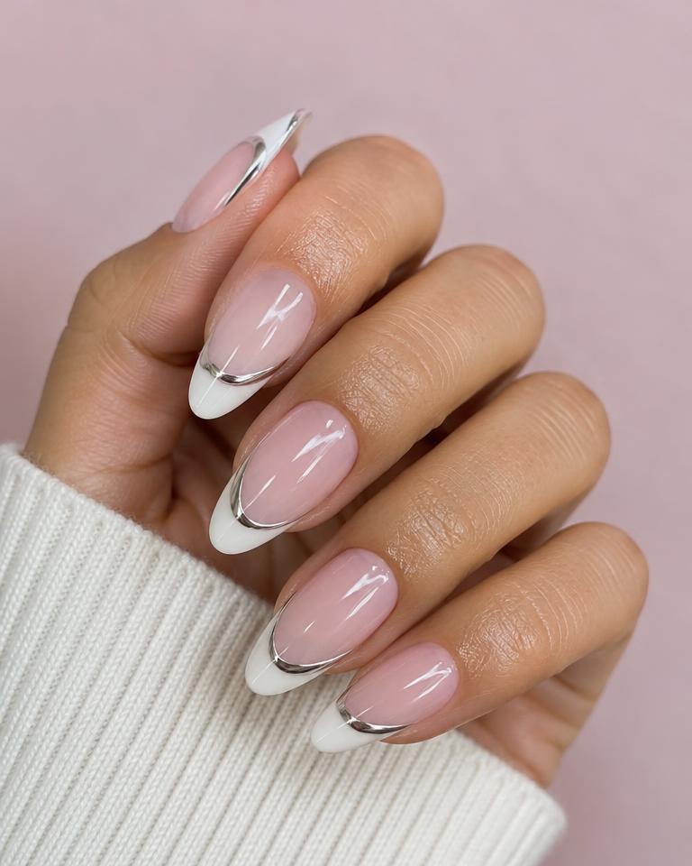 Chrome-lined French tips